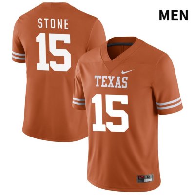 Texas Longhorns Men's #15 Will Stone Authentic Orange NIL 2022 College Football Jersey JGT58P5B